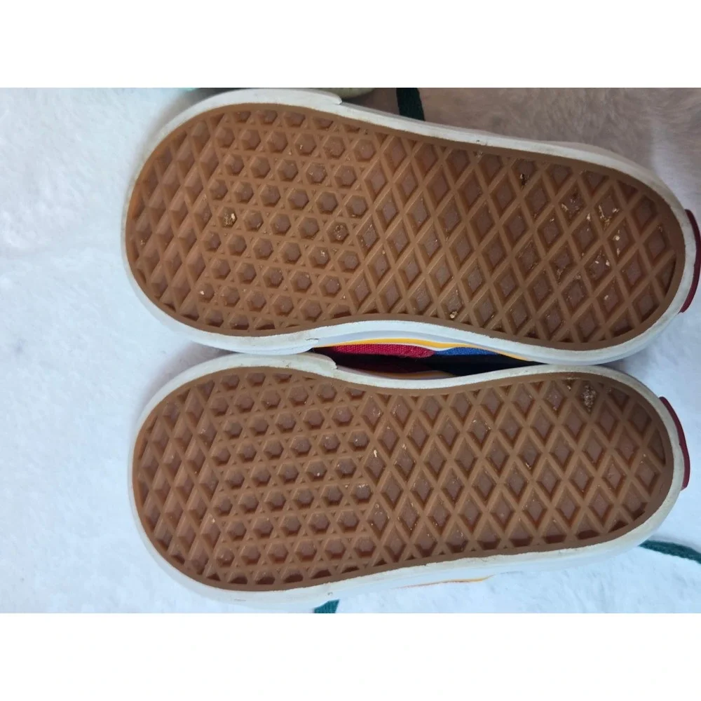 M345 Toddler Vans Red Blue Green Lace Up Sneakers & Mint Flip Flop Sandals 2...